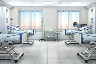 입원실이 있는 병실.